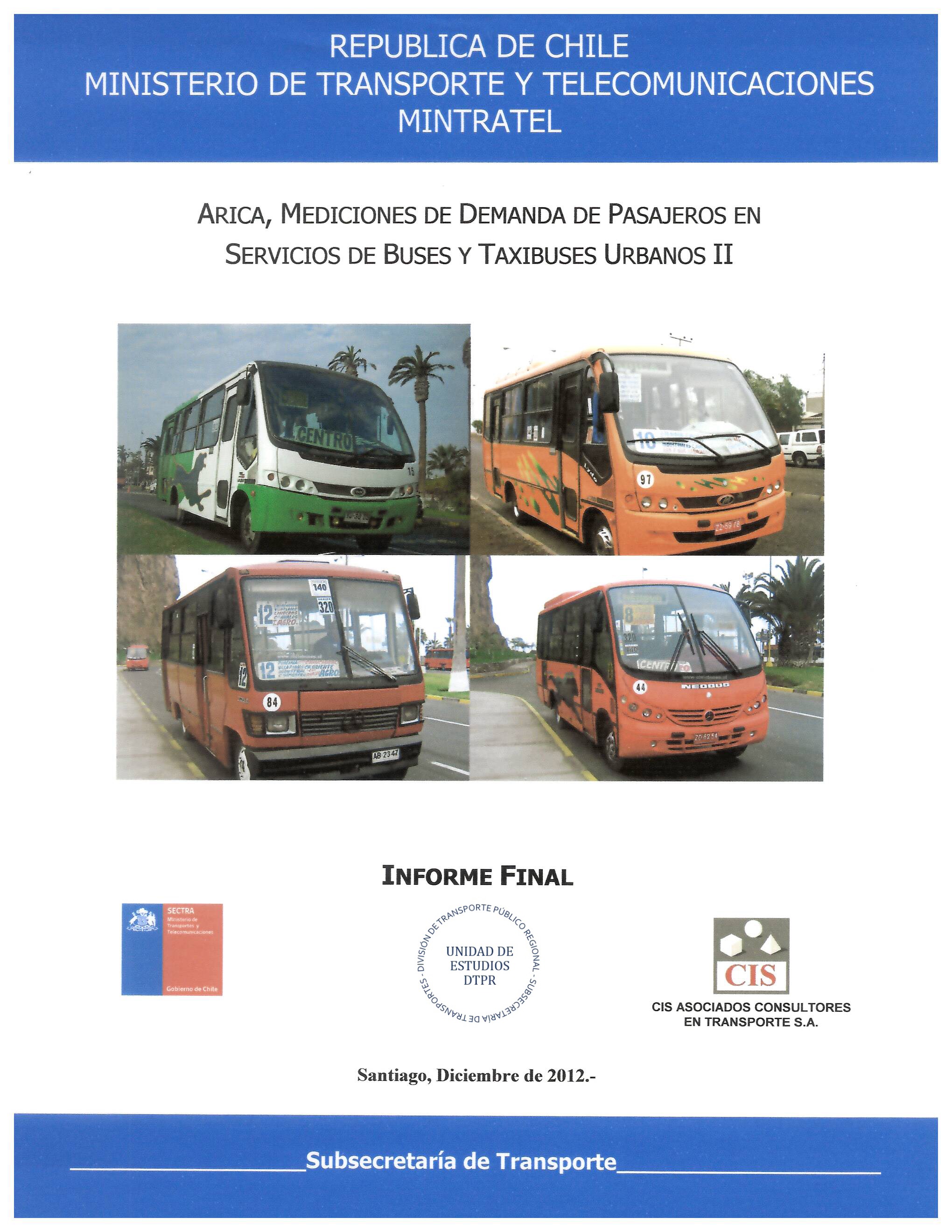 Estudio Demanda Arica 2012 - Portada