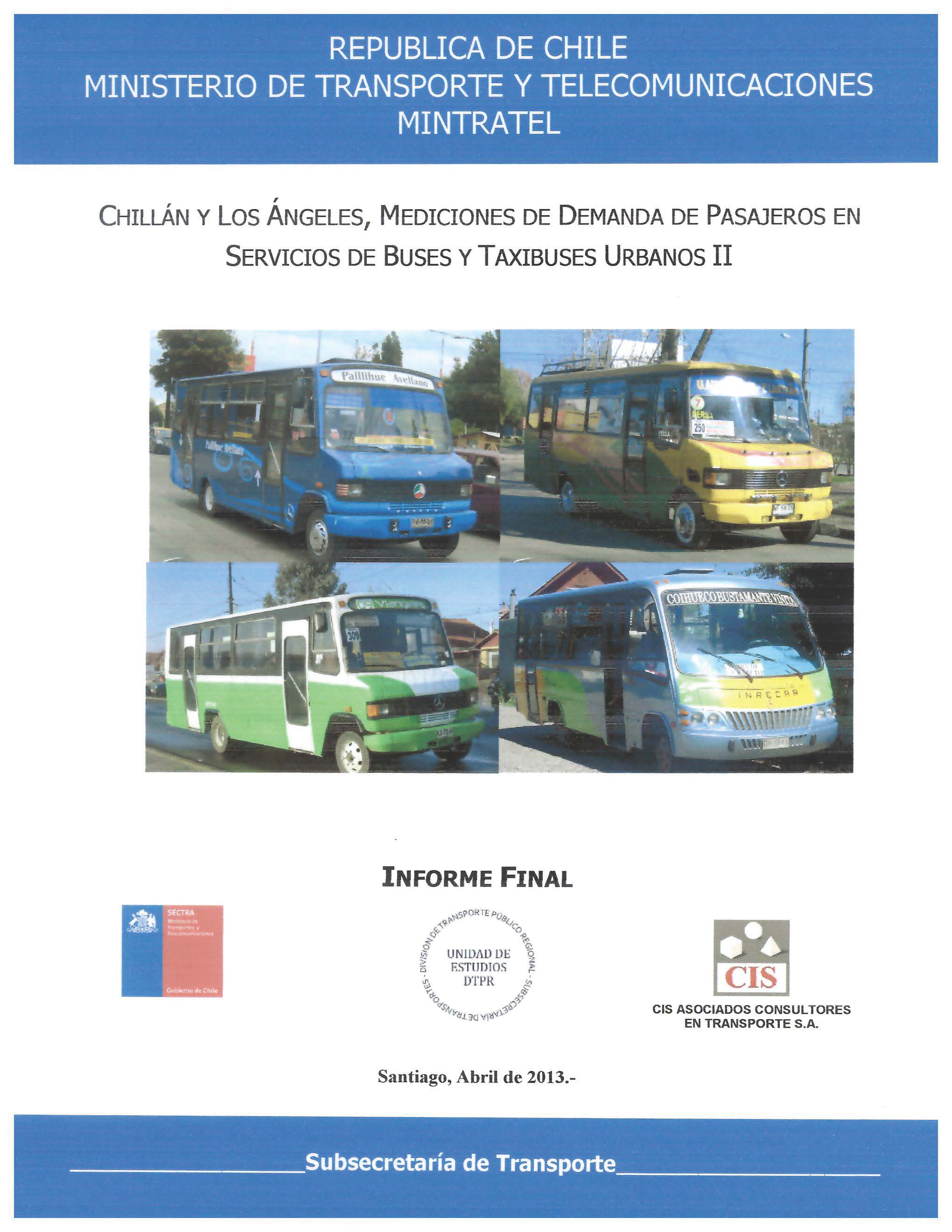 Informe Final Chillán Los Ángeles 2013 - Portada