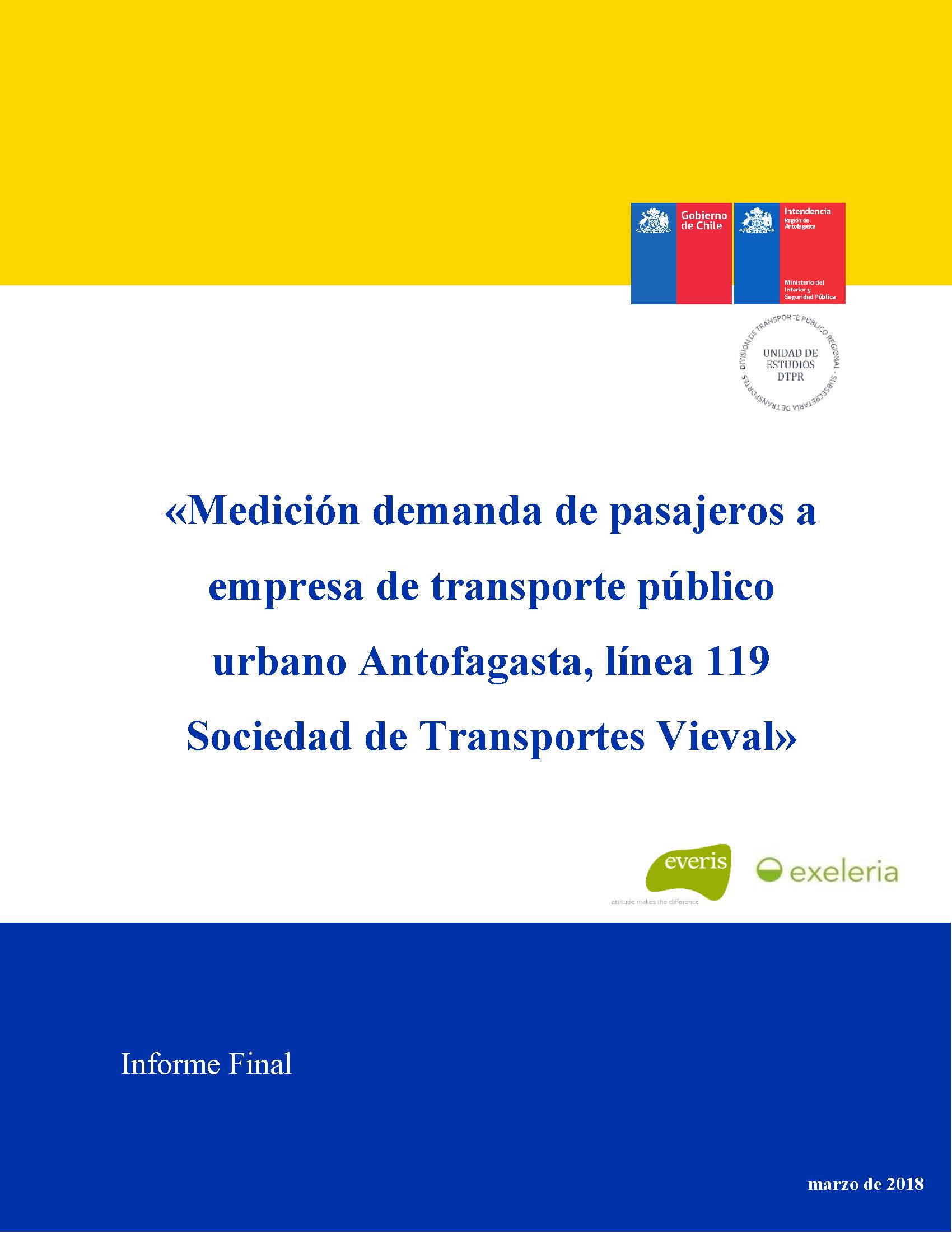 Informe Final Línea 119 Antofagasta 2017 - Portada